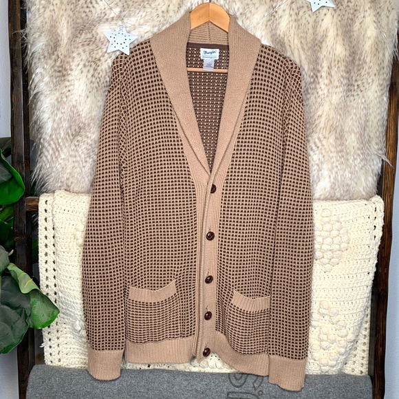 Vintage Wrangler Brown Cardigan - Picture 1 of 3